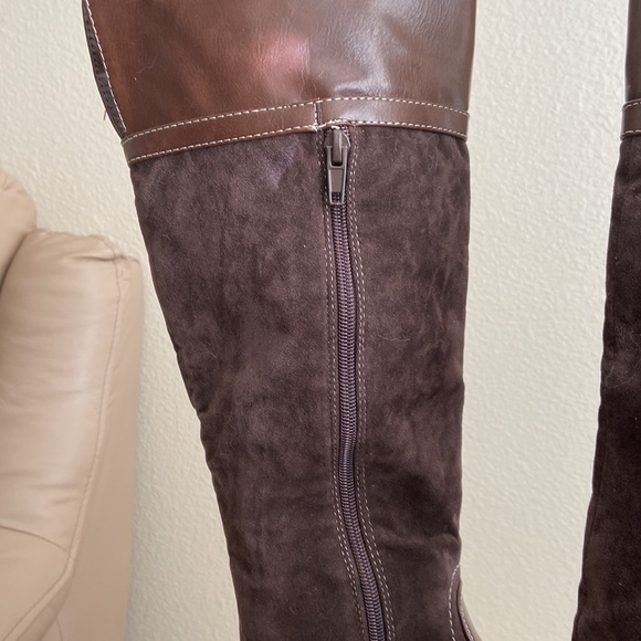 🎉🌸💖 HOST PICK 💖🌸🎉 BRAND NEW - Samantha Mixed Suede Brown Boots size 6M - Picture 10 of 13